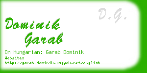 dominik garab business card